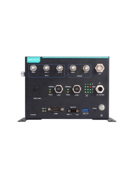 Moxa (UC-8540-T-CT-LX) Vehicle-to-ground computing platform with multiple WWAN ports, -40 to 70°C operating temperature, conformal coating 1