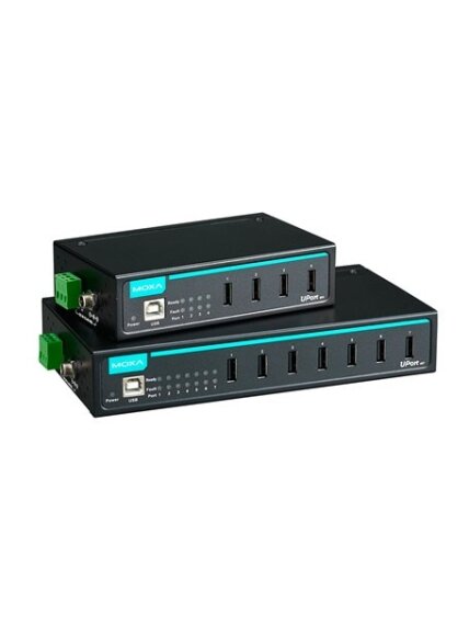 Moxa (UPort 407) 7-port industrial USB hub, adaptor included, 0 to 60°C operating temperature 1