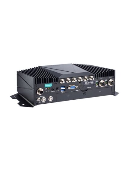 Moxa (V2406C-WL7-T) x86 computer with Intel 8th Gen Core™ i7-8665UE 4.4 GHz processor, 1 HDMI port, 1 VGA port, 2 GbE ports, 4 COM ports, 6 DIs, 2 DOs, 1 mSATA slot, dual 2.5-inch SSD/HDD slots, 2 mPCIe slots, 4 USB ports, 1 QMA connector, 24 to 110 VDC w Moxa (V2406C-WL7-T) x86 computer with Intel 8th Gen Core™ i7-8665UE 4.4 GHz processor, 1 HDMI port, 1 VGA port, 2 GbE ports, 4 COM ports, 6 DIs, 2 DOs, 1 mSATA slot, dual 2.5-inch SSD/HDD slots, 2 mPCIe slots, 4 USB ports, 1 QMA connector, 24 to 110 VDC w