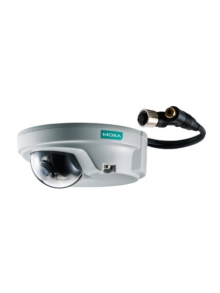 Moxa (VPort P06-1MP-M12-CAM28-T) EN 50155, HD image, compact IP camera, M12 connector, 1 audio input, PoE, 2.8 mm lens, -40 to 70°C operating temperature 2 Moxa (VPort P06-1MP-M12-CAM28-T) EN 50155, HD image, compact IP camera, M12 connector, 1 audio input, PoE, 2.8 mm lens, -40 to 70°C operating temperature 2