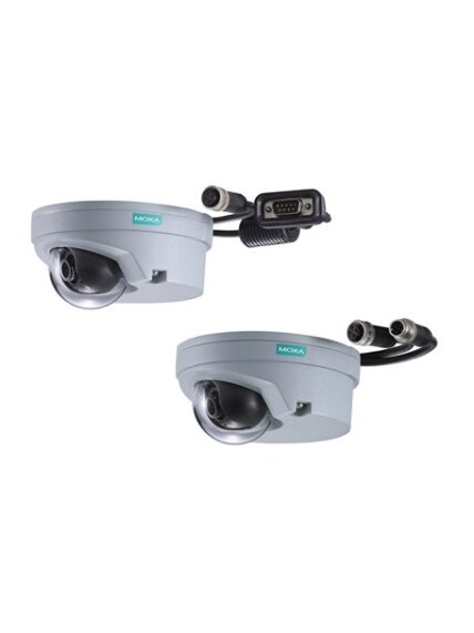Moxa (VPort P06-2M36M-T) EN 50155, 1080P, H.264/MJPEG IP camera with M12 connector, 1 mic built-in, PoE, 3.6 mm lens, -40 to 70°C operating temperature 1