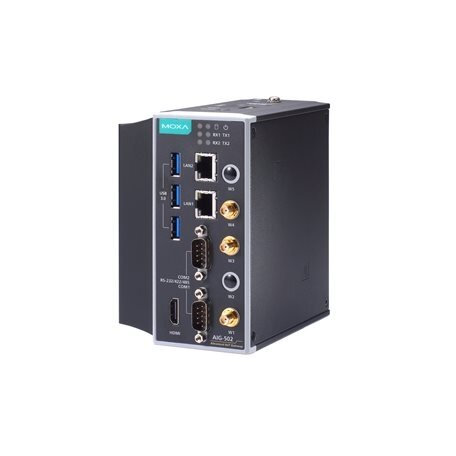 Moxa (AIG-502-T-AZU-LX) pažangūs IIoT tinklų sietuvai, komplektacija: Intel® Core™ i7 procesorius, Azure IoT Edge programinė įranga, Darbinė temperatūra: -40...70 °C 2