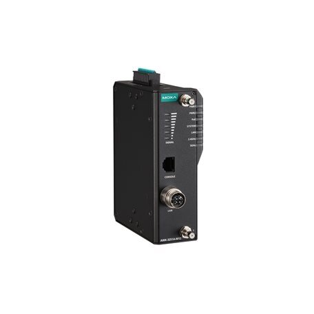 Moxa (AWK-3251A-M12-RCC-US-T) Wi-Fi 5 (802.11ac) traukinyje montuojamas belaidis prieigos taškas / klientas, IP30, US dažnių juosta, Darbinė temperatūra: -40...75 °C Moxa (AWK-3251A-M12-RCC-US-T) Wi-Fi 5 (802.11ac) traukinyje montuojamas belaidis prieigos taškas / klientas, IP30, US dažnių juosta, Darbinė temperatūra: -40...75 °C