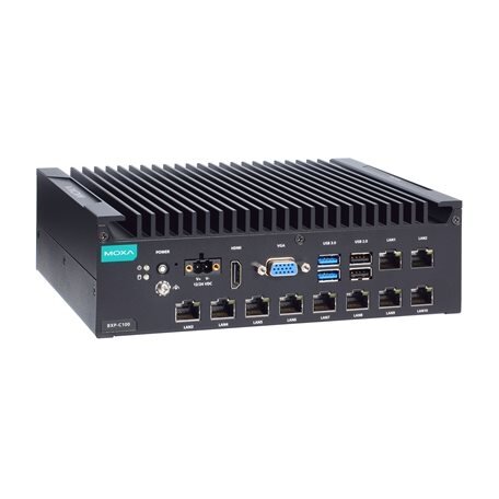 Moxa (BXP-C100-C1-8L-T) dėžė kompiuteris, komplektacija: Intel® Celeron® 6305E procesorius, 10 LAN prievadai, 2 nuosekliojo ryšio prievadai, 4 skaitmeniniai įėjimai (DI), 4 skaitmeniniai išėjimai (DO), 2 USB 3.0 prievadai, 4 USB 2.0 prievadai, 1 VGA priev Moxa (BXP-C100-C1-8L-T) dėžė kompiuteris, komplektacija: Intel® Celeron® 6305E procesorius, 10 LAN prievadai, 2 nuosekliojo ryšio prievadai, 4 skaitmeniniai įėjimai (DI), 4 skaitmeniniai išėjimai (DO), 2 USB 3.0 prievadai, 4 USB 2.0 prievadai, 1 VGA priev