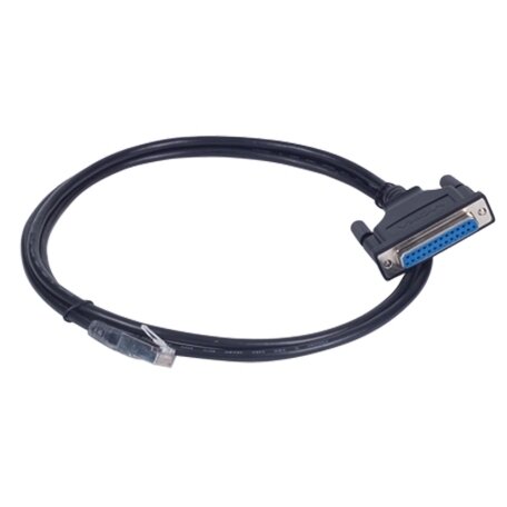 Moxa (CBL-RJ45SF25-150) 8 kontaktų RJ45 į DB25 lizdas nuoseklusis ryšys kabelis su ekranavimas, 1.5m