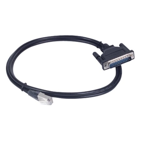 Moxa (CBL-RJ45SM25-150) 8 kontaktų RJ45 į DB25 kištukas nuoseklusis ryšys kabelis su ekranavimas, 1.5m