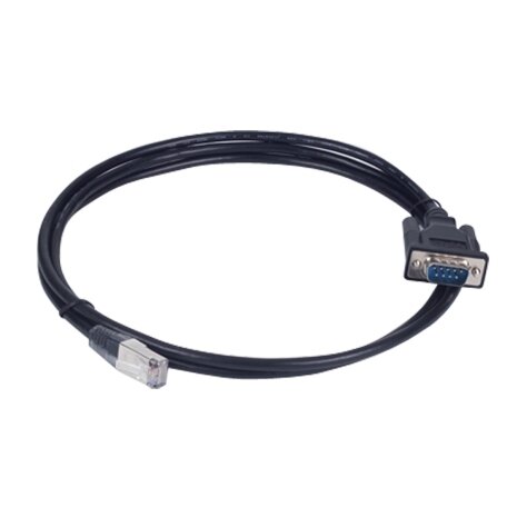 Moxa (CBL-RJ45SM9-150) 8 kontaktų RJ45 į DB9 kištukas nuoseklusis ryšys kabelis su ekranavimas, 1.5m