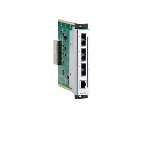 Moxa (CM-600-3MSC/1TX) Fast Ethernet sąsaja modulis, komplektacija: 1 10/100BaseT(X) prievadas, RJ45 jungtis, ir 3 100BaseFX daugiamodis prievadai, SC jungtys, Darbinė temperatūra: -40...75 °C Moxa (CM-600-3MSC/1TX) Fast Ethernet sąsaja modulis, komplektacija: 1 10/100BaseT(X) prievadas, RJ45 jungtis, ir 3 100BaseFX daugiamodis prievadai, SC jungtys, Darbinė temperatūra: -40...75 °C