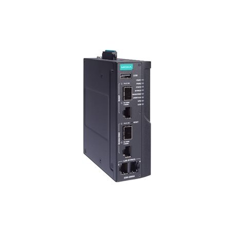 Moxa (EDR-G9004-VPN-2MGTXSFP-CT) pramoninis saugus maršrutizatorius, komplektacija: 2 Gigabit varinis prievadai su karta3 apėjimo funkcija, 2 Gigabit varinis/SFP kombinuoti prievadai su ugniasienė/NAT/VPN, 12/24/48 VDC įėjimas įtampa, Darbinė temperatūra: Moxa (EDR-G9004-VPN-2MGTXSFP-CT) pramoninis saugus maršrutizatorius, komplektacija: 2 Gigabit varinis prievadai su karta3 apėjimo funkcija, 2 Gigabit varinis/SFP kombinuoti prievadai su ugniasienė/NAT/VPN, 12/24/48 VDC įėjimas įtampa, Darbinė temperatūra: