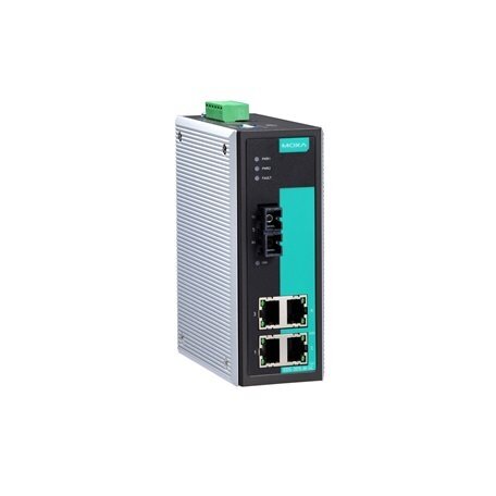 Moxa (EDS-305-S-SC-T) nevaldomas Ethernet komutatorius, komplektacija: 4 10/100BaseT(X) prievadai, 1 100BaseFX vienamodis prievadas su SC jungtis, relė išėjimas įspėjimas, Darbinė temperatūra: -40...75 °C Moxa (EDS-305-S-SC-T) nevaldomas Ethernet komutatorius, komplektacija: 4 10/100BaseT(X) prievadai, 1 100BaseFX vienamodis prievadas su SC jungtis, relė išėjimas įspėjimas, Darbinė temperatūra: -40...75 °C