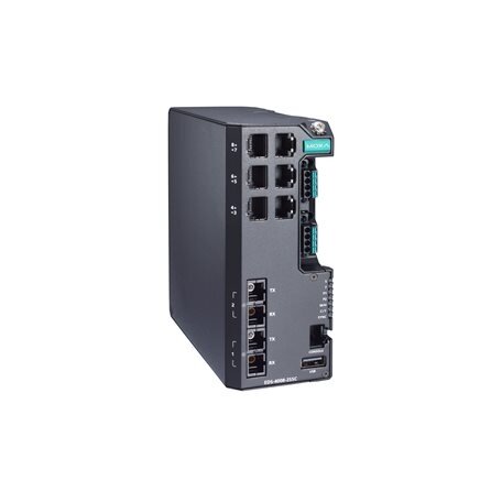 Moxa (EDS-4008-2SSC-HV-T) valdomas Ethernet komutatorius, komplektacija: 6 10/100BaseT(X) prievadai, 2 100BaseFX vienamodis prievadai su SC jungtys, vienas maitinimo šaltinis 110/220 VAC/VDC, Darbinė temperatūra: -40...75 °C Moxa (EDS-4008-2SSC-HV-T) valdomas Ethernet komutatorius, komplektacija: 6 10/100BaseT(X) prievadai, 2 100BaseFX vienamodis prievadai su SC jungtys, vienas maitinimo šaltinis 110/220 VAC/VDC, Darbinė temperatūra: -40...75 °C