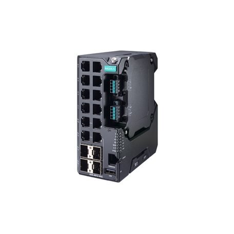 Moxa (EDS-4012-4GC-LV-T) valdomas Ethernet komutatorius, komplektacija: 8 10/100BaseT(X) prievadai, 4 10/100/1000BaseT(X) arba 100/1000BaseSFP prievadai, dvigubas maitinimas maitinimo šaltinis, 12/24/48 VDC, Darbinė temperatūra: -40...75 °C 3
