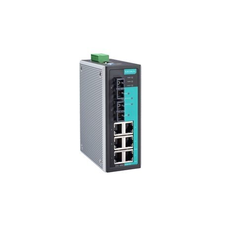 Moxa (EDS-408A-SS-SC) pradinio lygio valdomas Ethernet komutatorius, komplektacija: 6 10/100BaseT(X) prievadai, 2 100BaseFX vienamodis prievadai su SC jungtys, Darbinė temperatūra: 0...60 °C