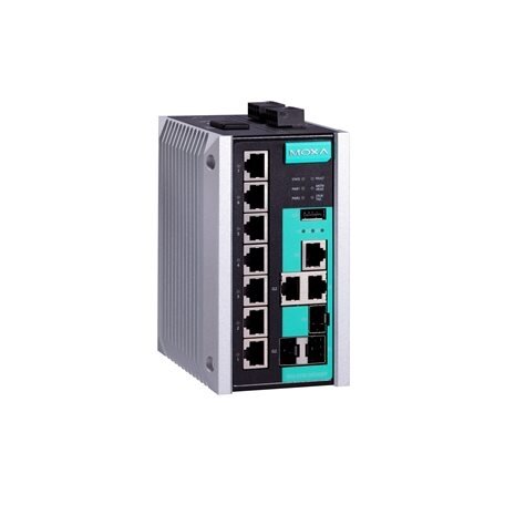 Moxa (EDS-510E-3GTXSFP) valdomas Gigabit Ethernet komutatorius, komplektacija: 7 10/100BaseT(X) prievadai, 3 10/100/1000BaseT(X) arba 100/1000BaseSFP prievadai, Darbinė temperatūra: -10...60 °C 1