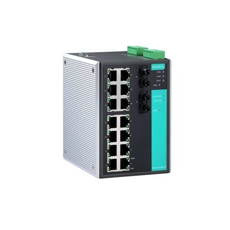 Moxa (EDS-516A-MM-ST) valdomas Ethernet komutatorius, komplektacija: 14 10/100BaseT(X) prievadai, 2 100BaseFX daugiamodis prievadai su ST jungtys, Darbinė temperatūra: 0...60 °C 3 Moxa (EDS-516A-MM-ST) valdomas Ethernet komutatorius, komplektacija: 14 10/100BaseT(X) prievadai, 2 100BaseFX daugiamodis prievadai su ST jungtys, Darbinė temperatūra: 0...60 °C 3