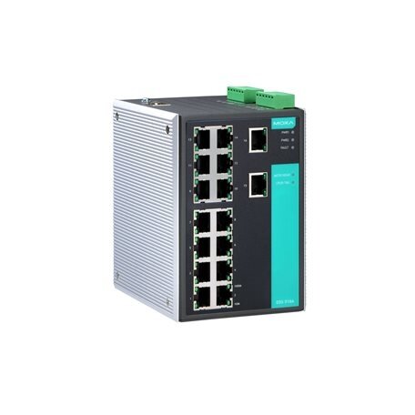 Moxa (EDS-516A-T) valdomas Ethernet komutatorius, komplektacija: 16 10/100BaseT(X) prievadai, Darbinė temperatūra: -40...75 °C