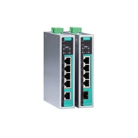 Moxa (EDS-G205A-4PoE) nevaldomas Gigabit PoE komutatorius, komplektacija: 4 PoE 10/100/1000BaseT(X) prievadai, 1 1000BaseT prievadas, Darbinė temperatūra: 0...60 °C 1