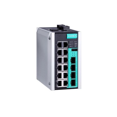 Moxa (EDS-G516E-4GSFP-T) 16 prievadų visi prievadai Gigabit, valdomas Ethernet komutatorius, komplektacija: 12 10/100/1000BaseT(X) prievadai, 4 Gigabit SFP lizdai, Darbinė temperatūra: -40...75 °C Moxa (EDS-G516E-4GSFP-T) 16 prievadų visi prievadai Gigabit, valdomas Ethernet komutatorius, komplektacija: 12 10/100/1000BaseT(X) prievadai, 4 Gigabit SFP lizdai, Darbinė temperatūra: -40...75 °C