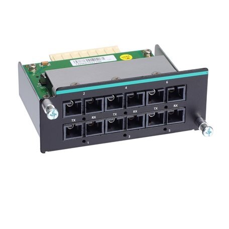 Moxa (IM-6700A-6MSC) Fast Ethernet modulis, komplektacija: 6 daugiamodis 100BaseFX prievadai su SC jungtys