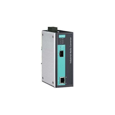 Moxa (IMC-101G-T-IEX) pramoninis 10/100/1000BaseT(X) į 1000BaseSFP medijos keitiklis, IECEx, Darbinė temperatūra: -40...75 °C 1