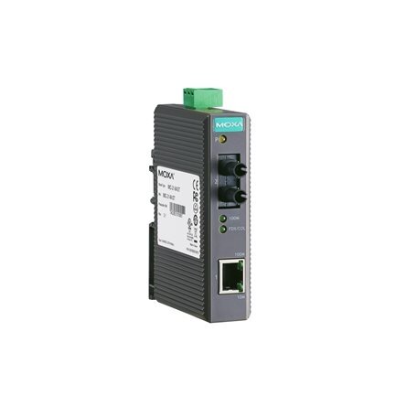 Moxa (IMC-21-M-ST) pramoninis 10/100BaseT(X) į 100BaseFX medijos keitiklis, daugiamodis, ST jungtis