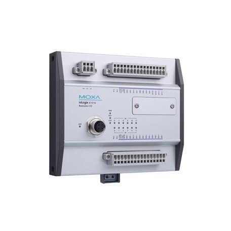 Moxa (ioLogik E1512-M12-T) atsparus aplinkai I/O, 4 skaitmeniniai įėjimai (DI), 4 skaitmeniniai įėjimai ir išėjimai (DIO), Darbinė temperatūra: -40...85 °C 1