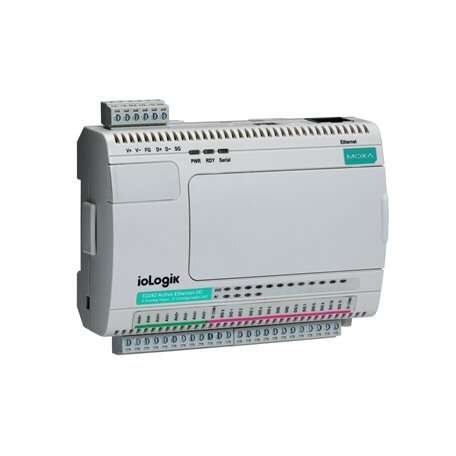 Moxa (ioLogik E2260) Universalus valdiklis, 6 RTD, 4 skaitmeniniai išėjimai (DO), Click&Go, Darbinė temperatūra: -10...60 °C 1