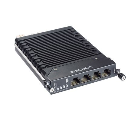Moxa (LM-7000H-4PoE) Fast Ethernet modulis, komplektacija: 4 10/100BaseT(X) IEEE 802.3bt PoE++ prievadai 1