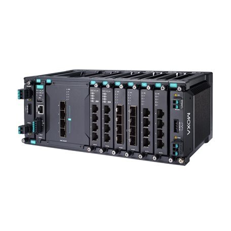 Moxa (MDS-G4028-L3-4XGS-T) 3 lygmens visi prievadai Gigabit, modulinis valdomas Ethernet komutatorius, komplektacija: 4 fiksuotas 10GbE SFP+ lizdai, 6 lizdai skirta pasirinktinai 4 prievadų GE/FE moduliai, 2 lizdai skirta galvaniškai atskirtas maitinimas 3 Moxa (MDS-G4028-L3-4XGS-T) 3 lygmens visi prievadai Gigabit, modulinis valdomas Ethernet komutatorius, komplektacija: 4 fiksuotas 10GbE SFP+ lizdai, 6 lizdai skirta pasirinktinai 4 prievadų GE/FE moduliai, 2 lizdai skirta galvaniškai atskirtas maitinimas 3