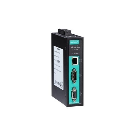 Moxa (MGate 4101I-MB-PBS) 1 prievadų Modbus-į-PROFIBUS pavaldusis įrenginys tinklų sietuvas, komplektacija: 2 kV galvaninis atskyrimas, 12...48 VDC, Darbinė temperatūra: 0...60 °C 1