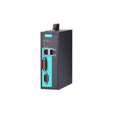 Moxa (MGate 5118) 1 prievadų J1939 į Modbus/PROFINET/EtherNet/IP tinklų sietuvas, Darbinė temperatūra: 0...60 °C 2