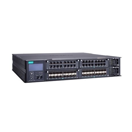 Moxa (MRX-Q4064-L3-16XGS) 3 lygmens modulinis valdomas 2.5 Gigabit Ethernet komutatorius, komplektacija: 16 10GbE SFP+ prievadai, 3 lizdai skirta 16 prievadų Gigabit arba 2.5 Gigabit Ethernet moduliai, 2 galvaniškai atskirti maitinimo šaltiniai (90...264 Moxa (MRX-Q4064-L3-16XGS) 3 lygmens modulinis valdomas 2.5 Gigabit Ethernet komutatorius, komplektacija: 16 10GbE SFP+ prievadai, 3 lizdai skirta 16 prievadų Gigabit arba 2.5 Gigabit Ethernet moduliai, 2 galvaniškai atskirti maitinimo šaltiniai (90...264