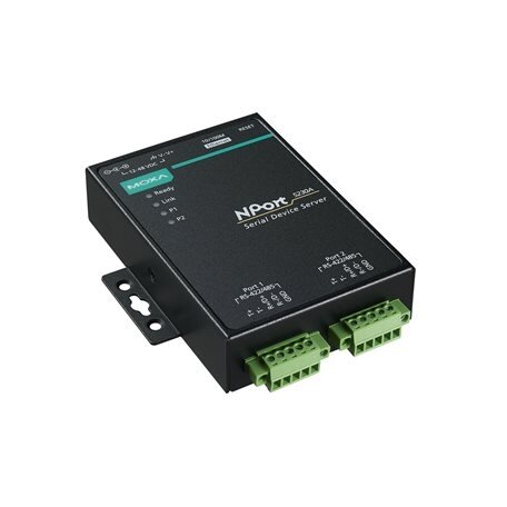 Moxa (NPort 5230A-T) 2 prievadų RS-422/485 įrenginių serveris, Darbinė temperatūra: -40...75 °C
