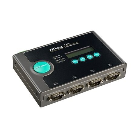 Moxa (NPort 5410 w/ adapter) 4 prievadų RS-232 nuosekliojo ryšio įrenginių serveris su adapteriu Moxa (NPort 5410 w/ adapter) 4 prievadų RS-232 nuosekliojo ryšio įrenginių serveris su adapteriu