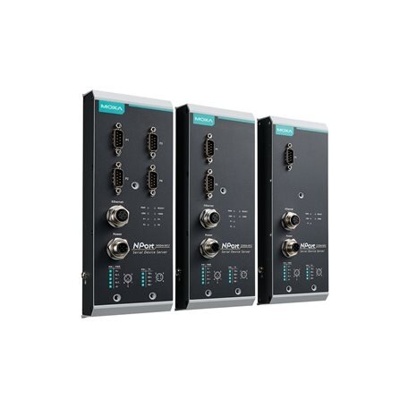 Moxa (NPort 5450AI-M12) 4 prievadų RS-232/422/485 įrenginių serveris, 1 10/100BaseT(X) prievadas, komplektacija: M12 jungtis, M12 maitinimo įėjimas, Darbinė temperatūra: -25...55 °C 2 Moxa (NPort 5450AI-M12) 4 prievadų RS-232/422/485 įrenginių serveris, 1 10/100BaseT(X) prievadas, komplektacija: M12 jungtis, M12 maitinimo įėjimas, Darbinė temperatūra: -25...55 °C 2