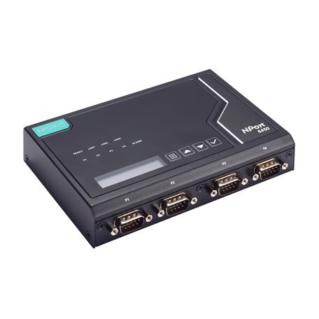 Moxa (NPort 6450-2TX-G2) 2 kartos 4 prievadų RS-232/422/485 saugus terminalų serveris, komplektacija: 2 RJ45 100M LAN prievadai, Darbinė temperatūra: -10...60 °C 1 Moxa (NPort 6450-2TX-G2) 2 kartos 4 prievadų RS-232/422/485 saugus terminalų serveris, komplektacija: 2 RJ45 100M LAN prievadai, Darbinė temperatūra: -10...60 °C 1