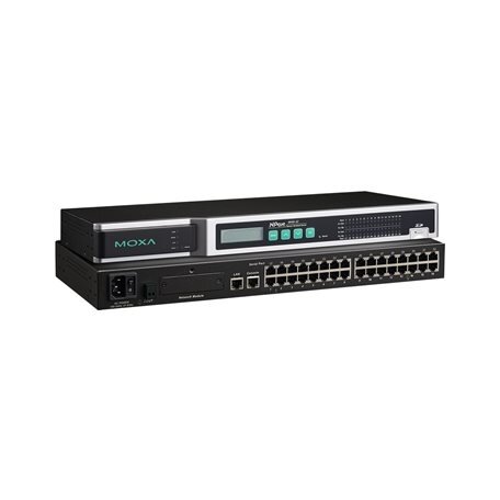 Moxa (NPort 6650-32) 32 prievadų RS-232/422/485 į Ethernet saugus terminalų serveris, 100...240 VAC įėjimas