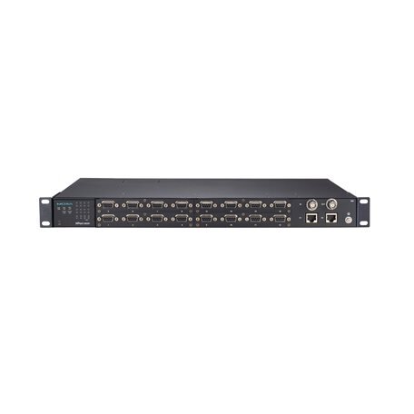 Moxa (NPort S9650I-16F-2HV-SSC-T) 16 prievadų RS-232/422/485 atsparus aplinkai įrenginių serveris su daugiamodis ST jungtys on nuosekliojo ryšio prievadai, 2 10/100BaseT(X) prievadai su IEEE 1588v2 Palaikymas, 88...300 VDC arba 85...264 VAC, Darbinė tempe 2