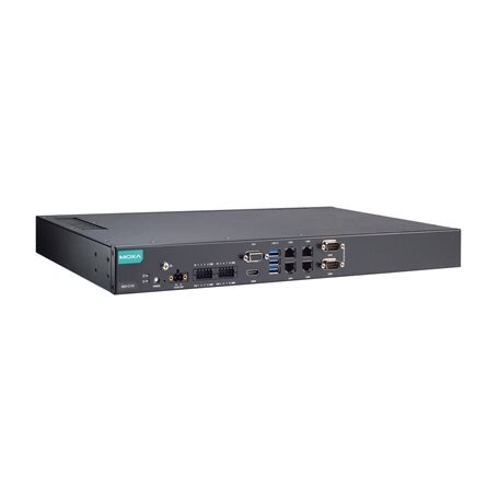 Moxa (RKP-C110-C5-T) Montuojamas į spintą 1U kompiuteris, komplektacija: Intel® Core™ i5-145G7E procesorius, 4 LAN prievadai, 2 nuosekliojo ryšio prievadai, 8 skaitmeniniai įėjimai (DI), 8 skaitmeniniai išėjimai (DO), 3 USB 3.0 prievadai, 1 VGA prievadas,