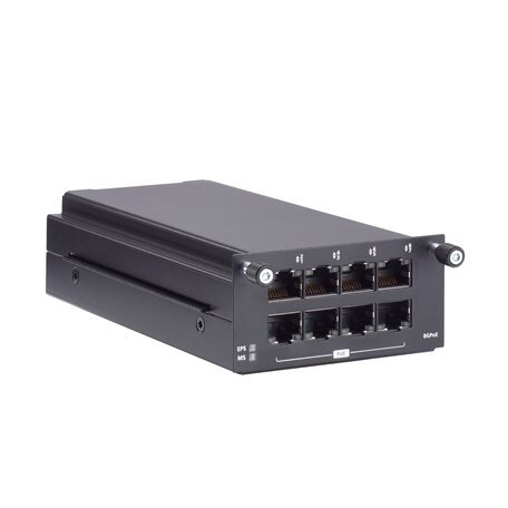 Moxa (RM-G4000-PL-8GPoE) Gigabit Ethernet modulis, komplektacija: 8 100/1000BaseT(X) IEEE 802.3bt PoE prievadai Moxa (RM-G4000-PL-8GPoE) Gigabit Ethernet modulis, komplektacija: 8 100/1000BaseT(X) IEEE 802.3bt PoE prievadai