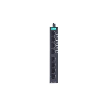 Moxa (SDS-3008-T) kompaktiškas pramoninis išmanusis Ethernet komutatorius, komplektacija: 8 10/100BaseT(X) prievadai, dvigubas 12/24/48 VDC maitinimo įėjimai, Darbinė temperatūra: -40...75 °C 2 Moxa (SDS-3008-T) kompaktiškas pramoninis išmanusis Ethernet komutatorius, komplektacija: 8 10/100BaseT(X) prievadai, dvigubas 12/24/48 VDC maitinimo įėjimai, Darbinė temperatūra: -40...75 °C 2