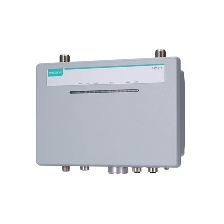 Moxa (TAP-213-JP-CT-T) Wi-Fi 4 (802.11n) traukinyje montuojamas lauko traukinio ir antžeminės infrastruktūros ryšio su vienu radijo moduliu belaidis prieigos taškas / klientas, M12 jungtys, IP68, JP dažnių juosta, Darbinė temperatūra: -40...75 °C, apsaugi 2 Moxa (TAP-213-JP-CT-T) Wi-Fi 4 (802.11n) traukinyje montuojamas lauko traukinio ir antžeminės infrastruktūros ryšio su vienu radijo moduliu belaidis prieigos taškas / klientas, M12 jungtys, IP68, JP dažnių juosta, Darbinė temperatūra: -40...75 °C, apsaugi 2