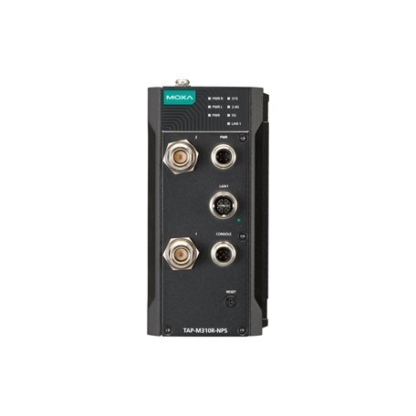 Moxa (TAP-M310R-NPS-1P1R-US-CT-T) Wi-Fi 6 (802.11ax) traukinyje montuojamas belaidis prieigos taškas / klientas su vienu radijo ryšio modulis, no maitinimas skirstytuvai, vienas M12 K kodavimo 24...110 VDC įėjimas, US dažnių juosta, Darbinė temperatūra: - 2 Moxa (TAP-M310R-NPS-1P1R-US-CT-T) Wi-Fi 6 (802.11ax) traukinyje montuojamas belaidis prieigos taškas / klientas su vienu radijo ryšio modulis, no maitinimas skirstytuvai, vienas M12 K kodavimo 24...110 VDC įėjimas, US dažnių juosta, Darbinė temperatūra: - 2