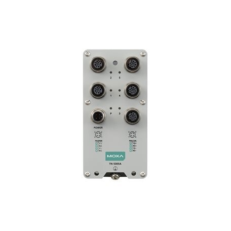Moxa (TN-5308A-8PoE-WV-T) EN 50155 nevaldomas Ethernet komutatorius, komplektacija: 8 10/100BaseT(X) PoE prievadai, M12 jungtis, vienas maitinimo įėjimas, 24...110 VDC, Darbinė temperatūra: -40...70 °C 2 Moxa (TN-5308A-8PoE-WV-T) EN 50155 nevaldomas Ethernet komutatorius, komplektacija: 8 10/100BaseT(X) PoE prievadai, M12 jungtis, vienas maitinimo įėjimas, 24...110 VDC, Darbinė temperatūra: -40...70 °C 2