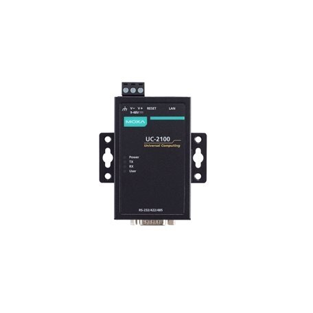 Moxa (UC-2101-LX) mažas RISC architektūros įterptinis kompiuteris, komplektacija: 600 MHz procesorius, 1 nuosekliojo ryšio prievadas ir 1 LAN prievadas