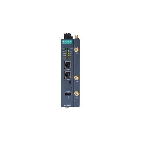 Moxa (UC-8220-T-LX-AP-S) Arm Cortex-A7 dviejų branduolių 1 GHz IIoT tinklų sietuvas su integruotu TPM modulis, Azijos ir Ramiojo vandenyno regionas LTE Cat. 4 modulis iš anksto įdiegta, 1 mažas PCIe plėtimo lizdas skirta a Wi-Fi modulis, 1 CAN prievadas, 3 Moxa (UC-8220-T-LX-AP-S) Arm Cortex-A7 dviejų branduolių 1 GHz IIoT tinklų sietuvas su integruotu TPM modulis, Azijos ir Ramiojo vandenyno regionas LTE Cat. 4 modulis iš anksto įdiegta, 1 mažas PCIe plėtimo lizdas skirta a Wi-Fi modulis, 1 CAN prievadas, 3