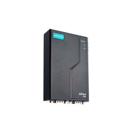 Moxa (UPort 1250-G2-T) 2 prievadų RS-232/422/485 USB ir nuosekliojo ryšio keitiklis, Darbinė temperatūra: -40...75 °C