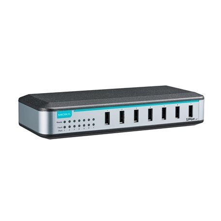 Moxa (UPort 207) 7 prievadų pradinio lygio USB šakotuvas, adapteris įtrauktas