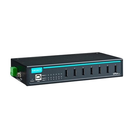 Moxa (UPort 407) 7 prievadų pramoninis USB šakotuvas, adapteris įtrauktas, Darbinė temperatūra: 0...60 °C Moxa (UPort 407) 7 prievadų pramoninis USB šakotuvas, adapteris įtrauktas, Darbinė temperatūra: 0...60 °C