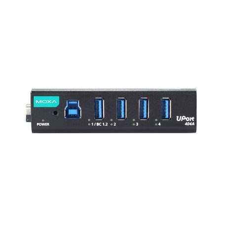 Moxa (UPort 407A-T) 7 prievadų pramoninis-grade USB 3.2 šakotuvai, Darbinė temperatūra: -40...85 °C 3